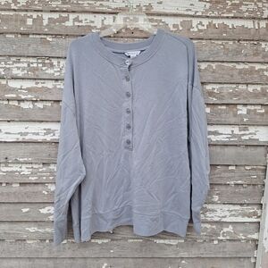 Athleta Balance Henley Sweatshirt Size 1X